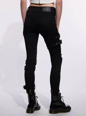 Her Universe Edward Scissorhands Grommet Strap Scissors Destructed Skinny Jeans, , hi-res